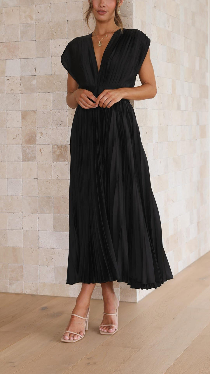 Maria™ | Elegante Plissé Maxi Jurk