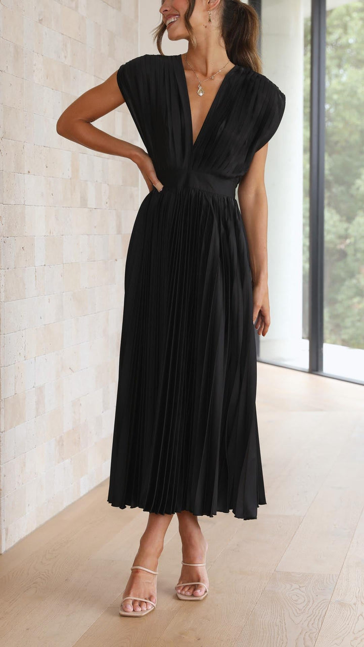Maria™ | Elegante Plissé Maxi Jurk
