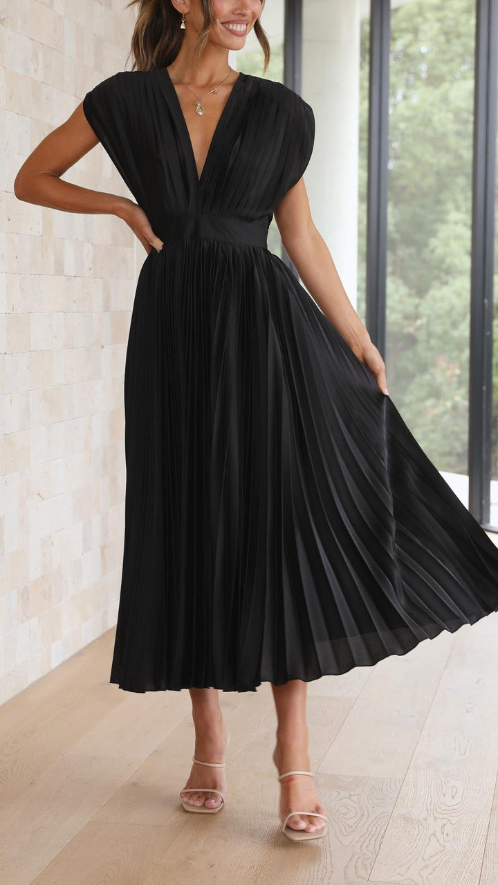 Maria™ | Elegante Plissé Maxi Jurk