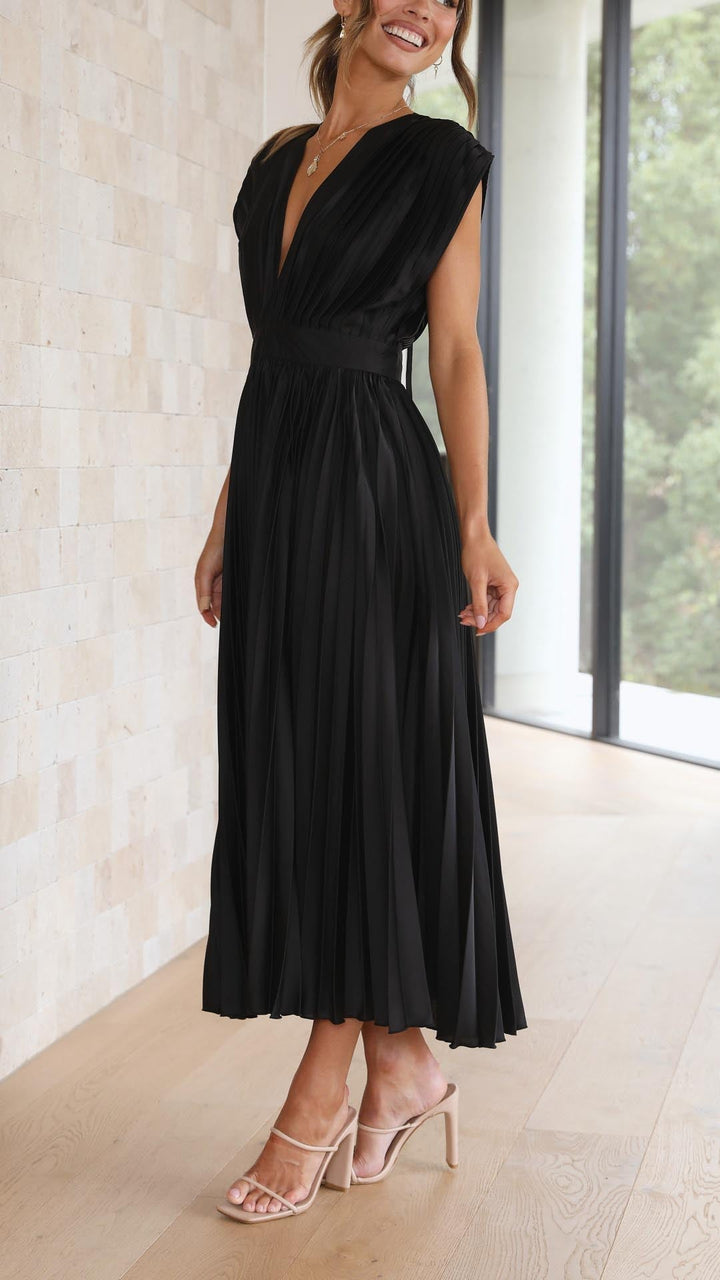 Maria™ | Elegante Plissé Maxi Jurk
