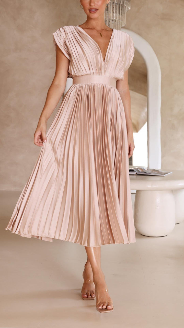 Maria™ | Elegante Plissé Maxi Jurk