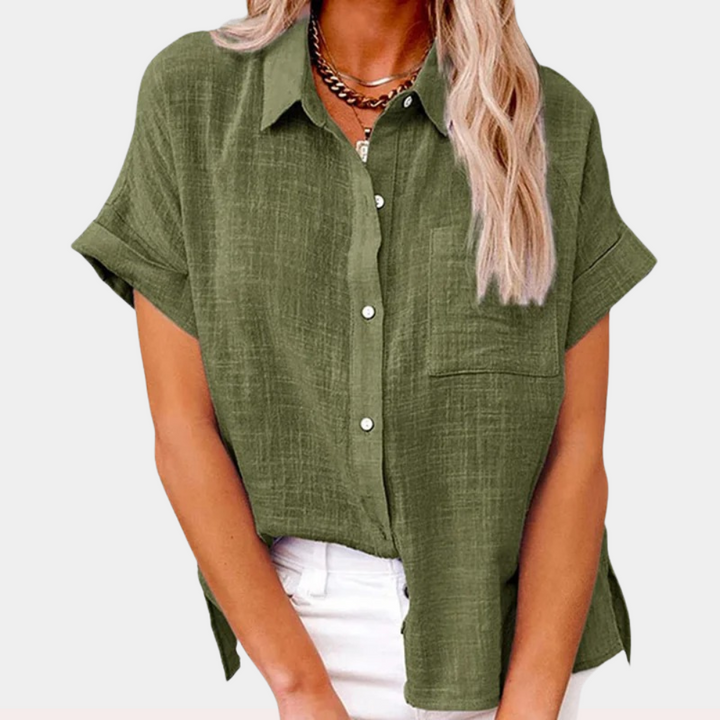 Claudia™ | Lichtgewicht Shirt met Voorzak