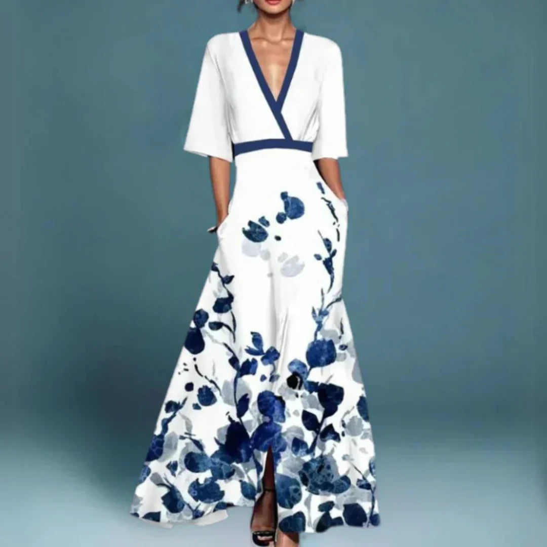 Jill™ | Elegante Maxi Jurk met Bloemenpatroon
