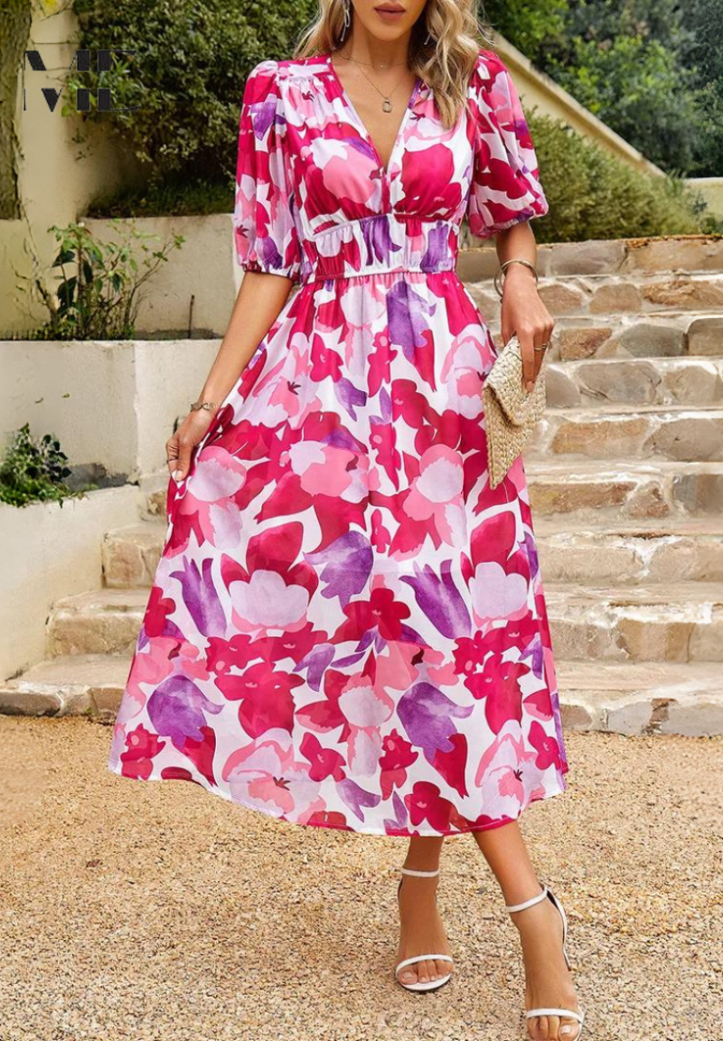 Monica™ | Elegante Bloemenjurk