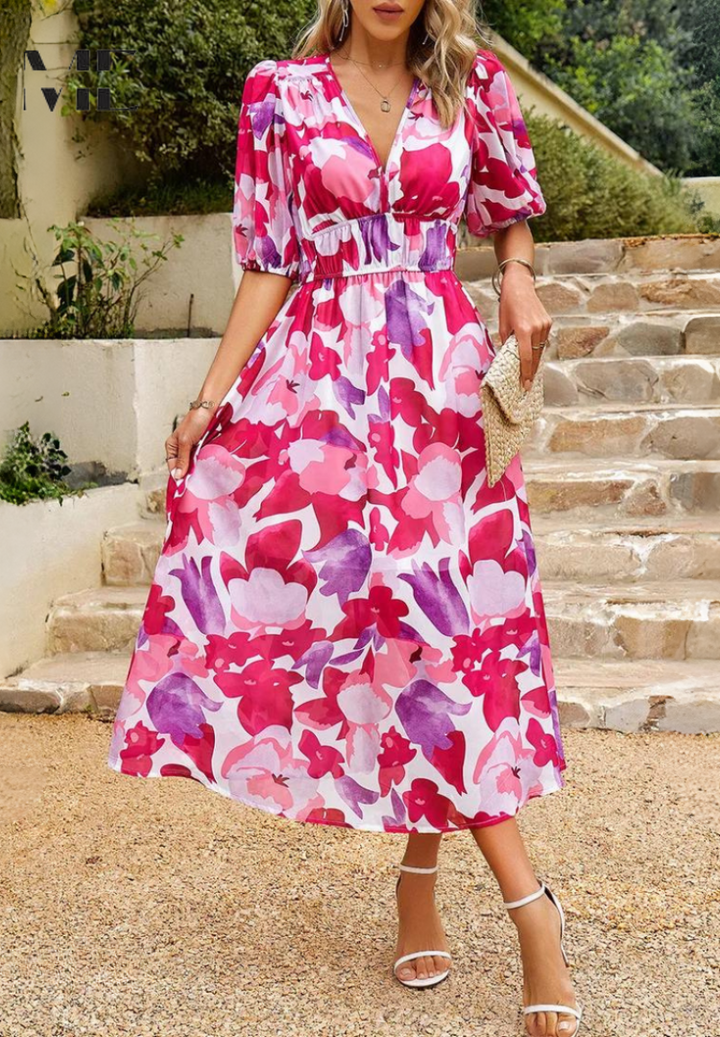 Monica™ | Elegante Bloemenjurk