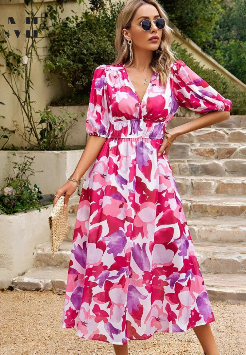 Monica™ | Elegante Bloemenjurk