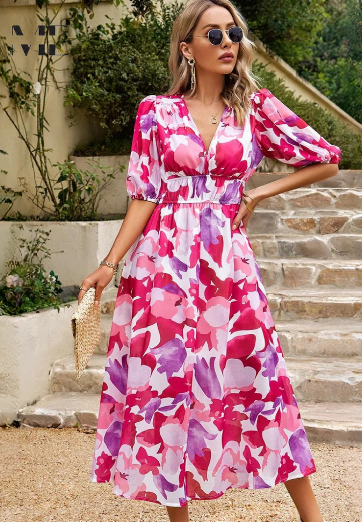 Monica™ | Elegante Bloemenjurk