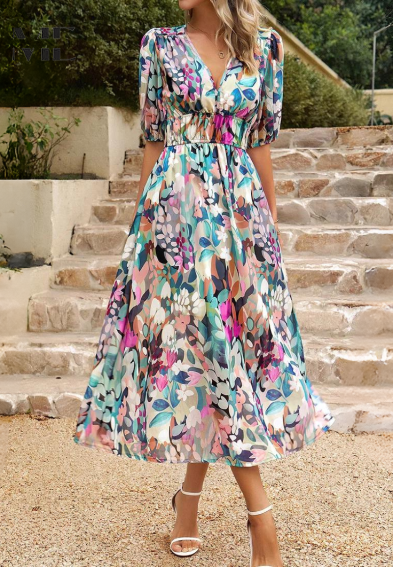 Monica™ | Elegante Bloemenjurk