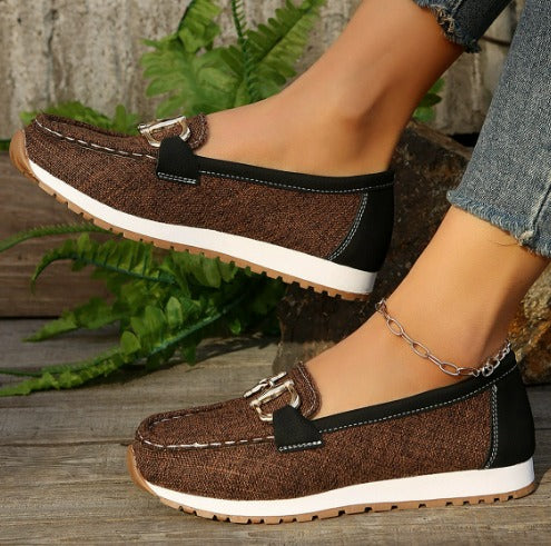 Esme - Platte Gesp Loafers