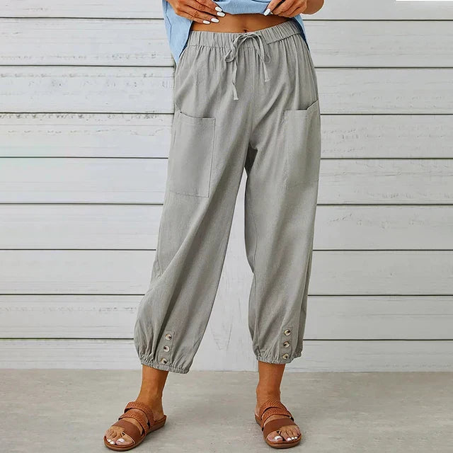 Lena™ | Hoge Taille Relaxed Broek