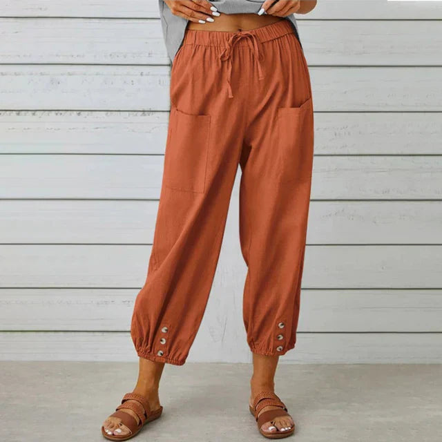 Lena™ | Hoge Taille Relaxed Broek
