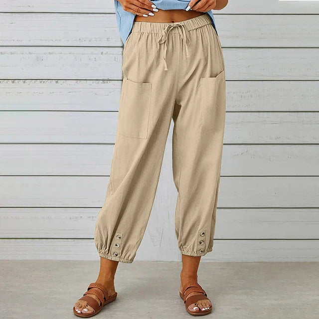 Lena™ | Hoge Taille Relaxed Broek
