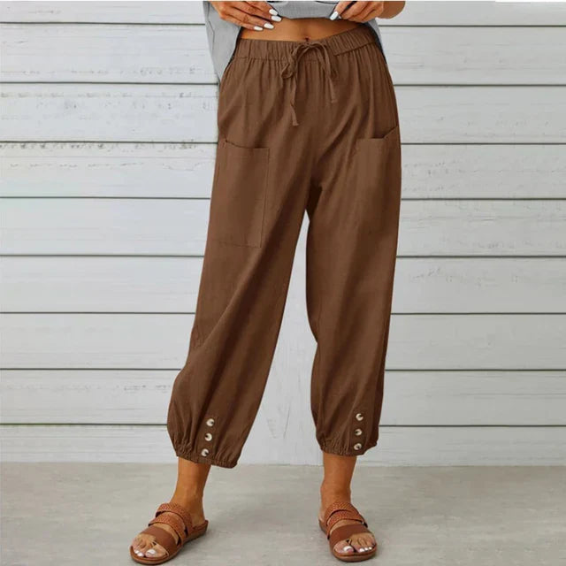 Lena™ | Hoge Taille Relaxed Broek