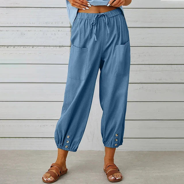 Lena™ | Hoge Taille Relaxed Broek