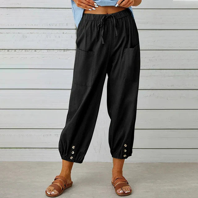 Lena™ | Hoge Taille Relaxed Broek