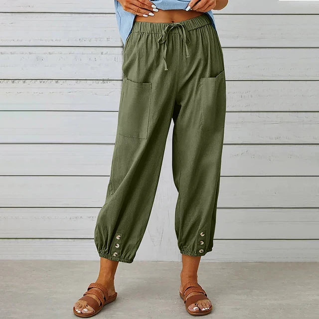 Lena™ | Hoge Taille Relaxed Broek
