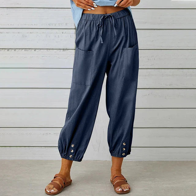 Lena™ | Hoge Taille Relaxed Broek