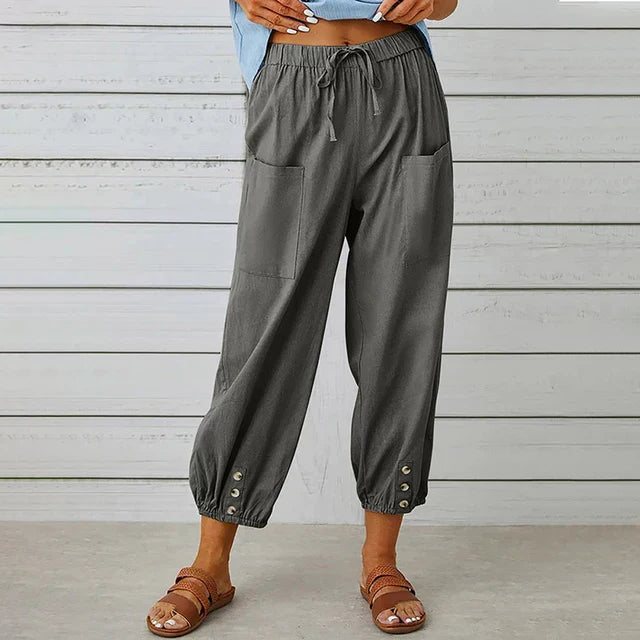 Lena™ | Hoge Taille Relaxed Broek