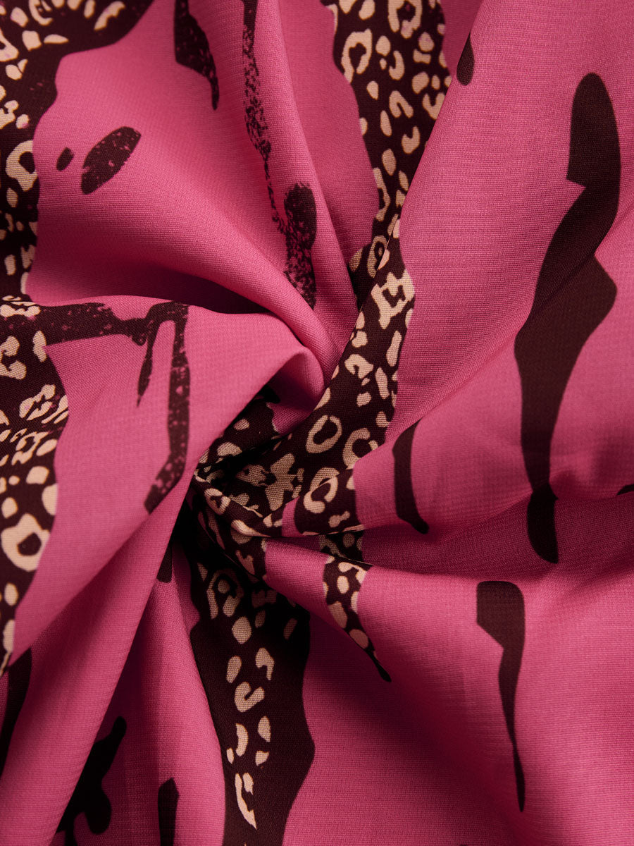 Allegra | Dames Lange Mouwen Jumpsuit met Luipaardprint