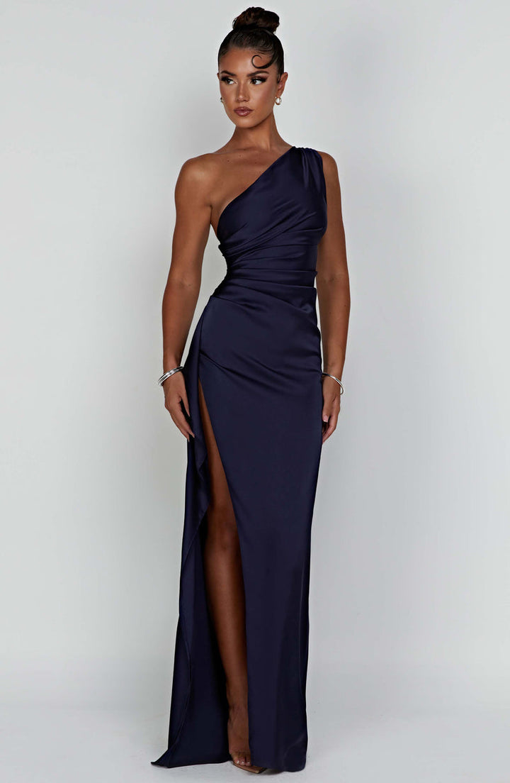 Celeste | Satijnen Een-Schouder Bodycon Jurk voor Vrouwen