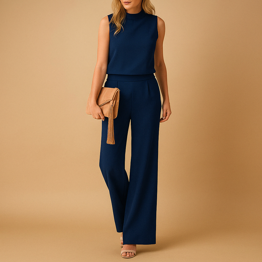 Aurelia | Dames Mouwloze Wijde Pantalon Jumpsuit