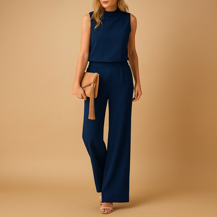 Aurelia | Dames Mouwloze Wijde Pantalon Jumpsuit