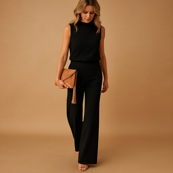 Aurelia | Dames Mouwloze Wijde Pantalon Jumpsuit