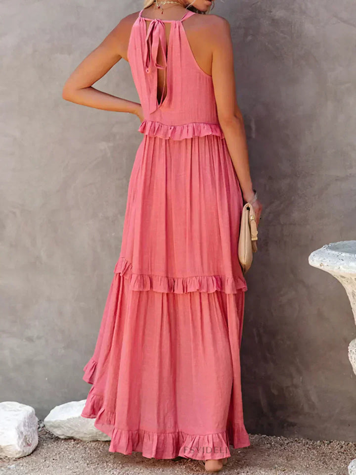 Courtney™ | Elegante Mouwloze Jurk met Ruffles