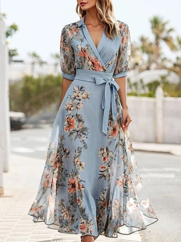 Stacey™ | V-Hals Midi Jurk