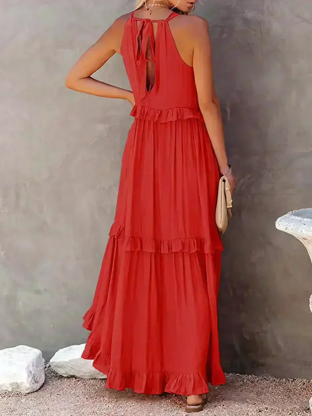 Courtney™ | Elegante Mouwloze Jurk met Ruffles