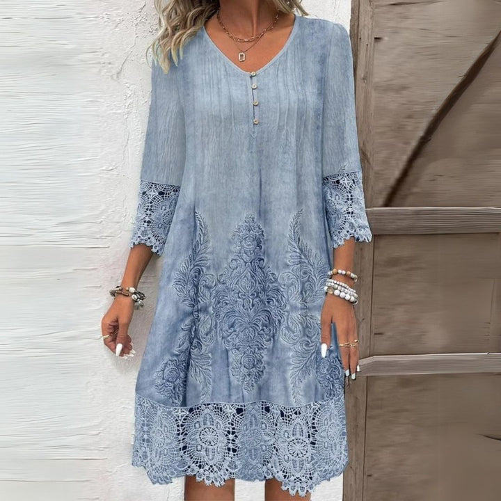 Jenna™ | Bloemen Midi Jurk