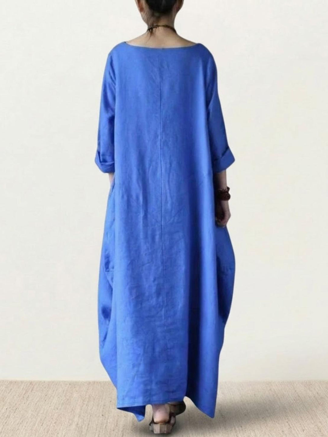 Serena | Dames Oversized Boho Maxi Jurk met 3/4 Mouwen