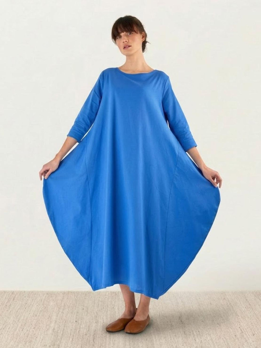 Serena | Dames Oversized Boho Maxi Jurk met 3/4 Mouwen