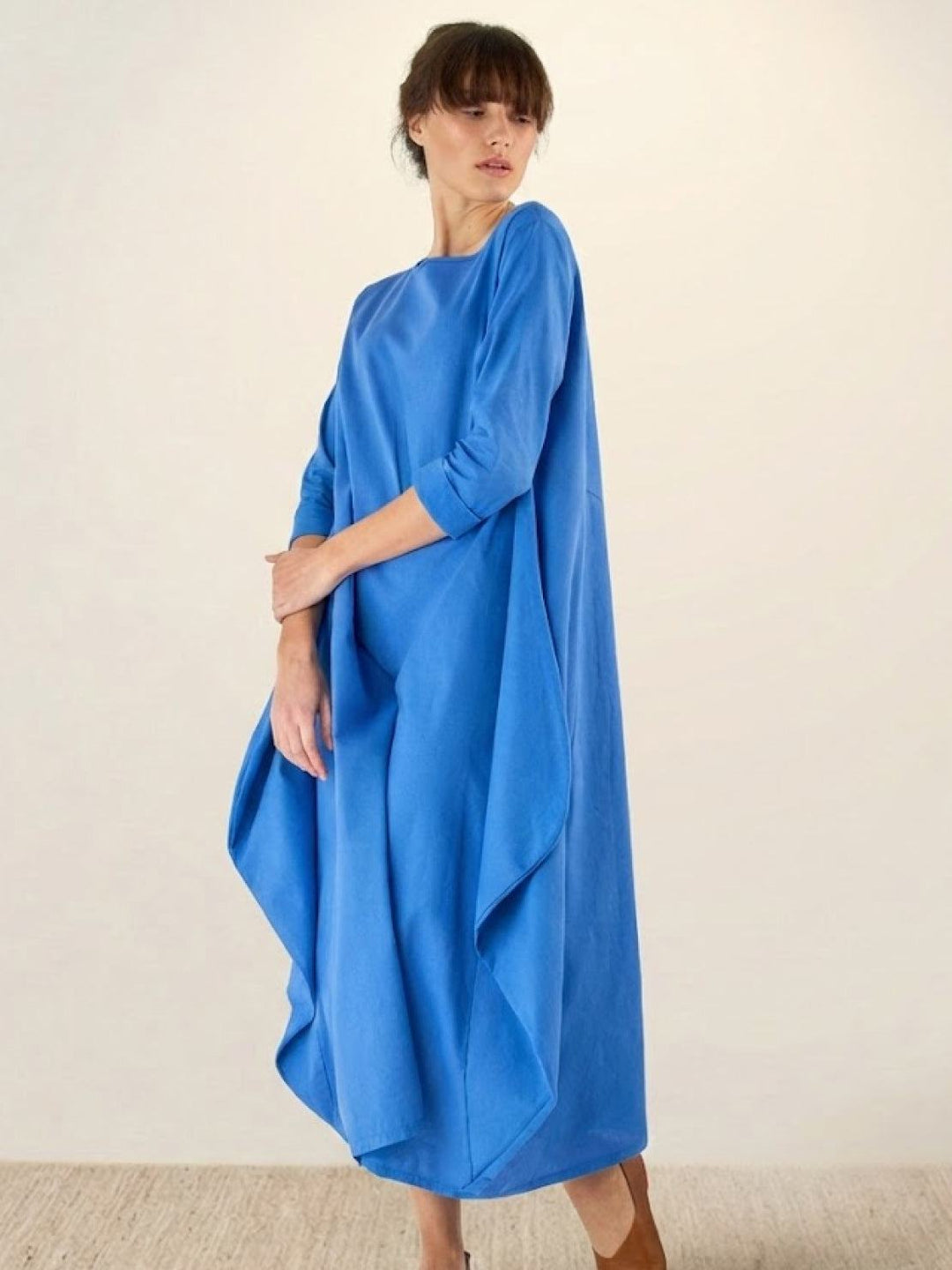 Serena | Dames Oversized Boho Maxi Jurk met 3/4 Mouwen