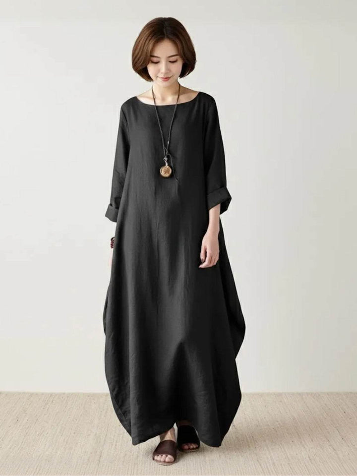 Serena | Dames Oversized Boho Maxi Jurk met 3/4 Mouwen