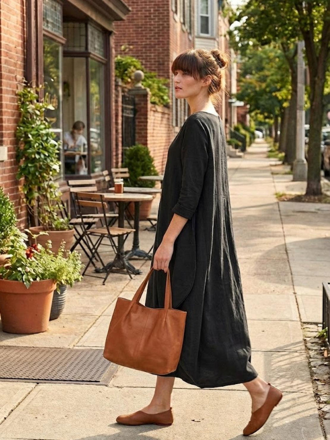 Serena | Dames Oversized Boho Maxi Jurk met 3/4 Mouwen