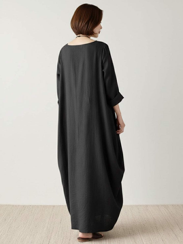 Serena | Dames Oversized Boho Maxi Jurk met 3/4 Mouwen