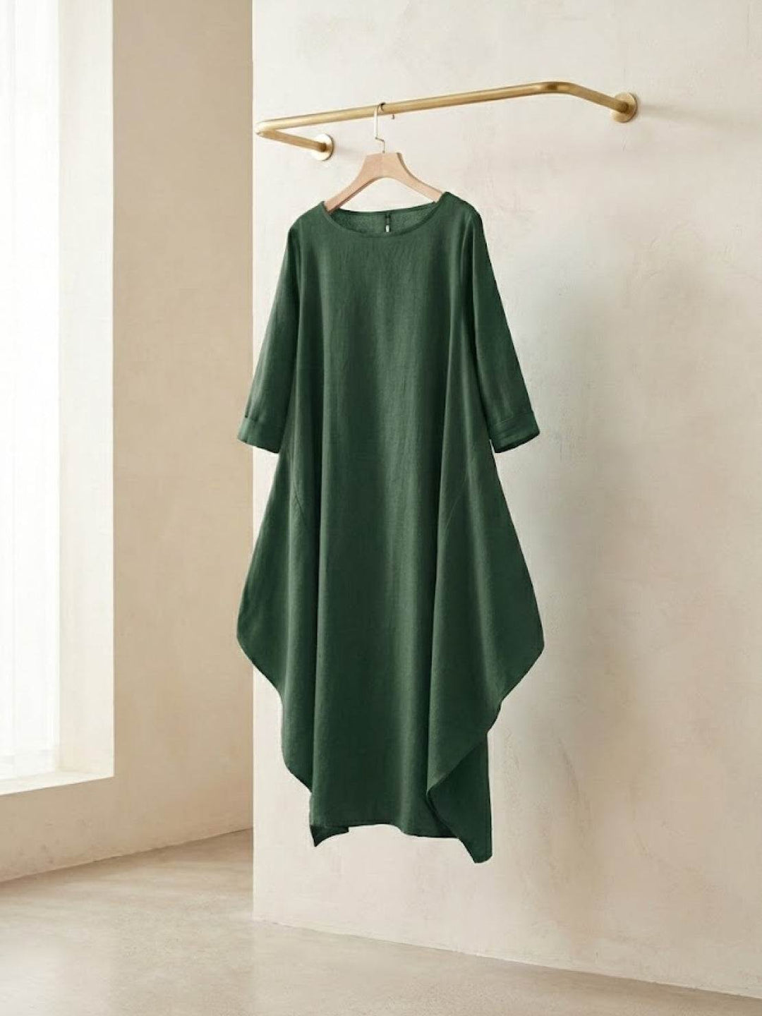 Serena | Dames Oversized Boho Maxi Jurk met 3/4 Mouwen