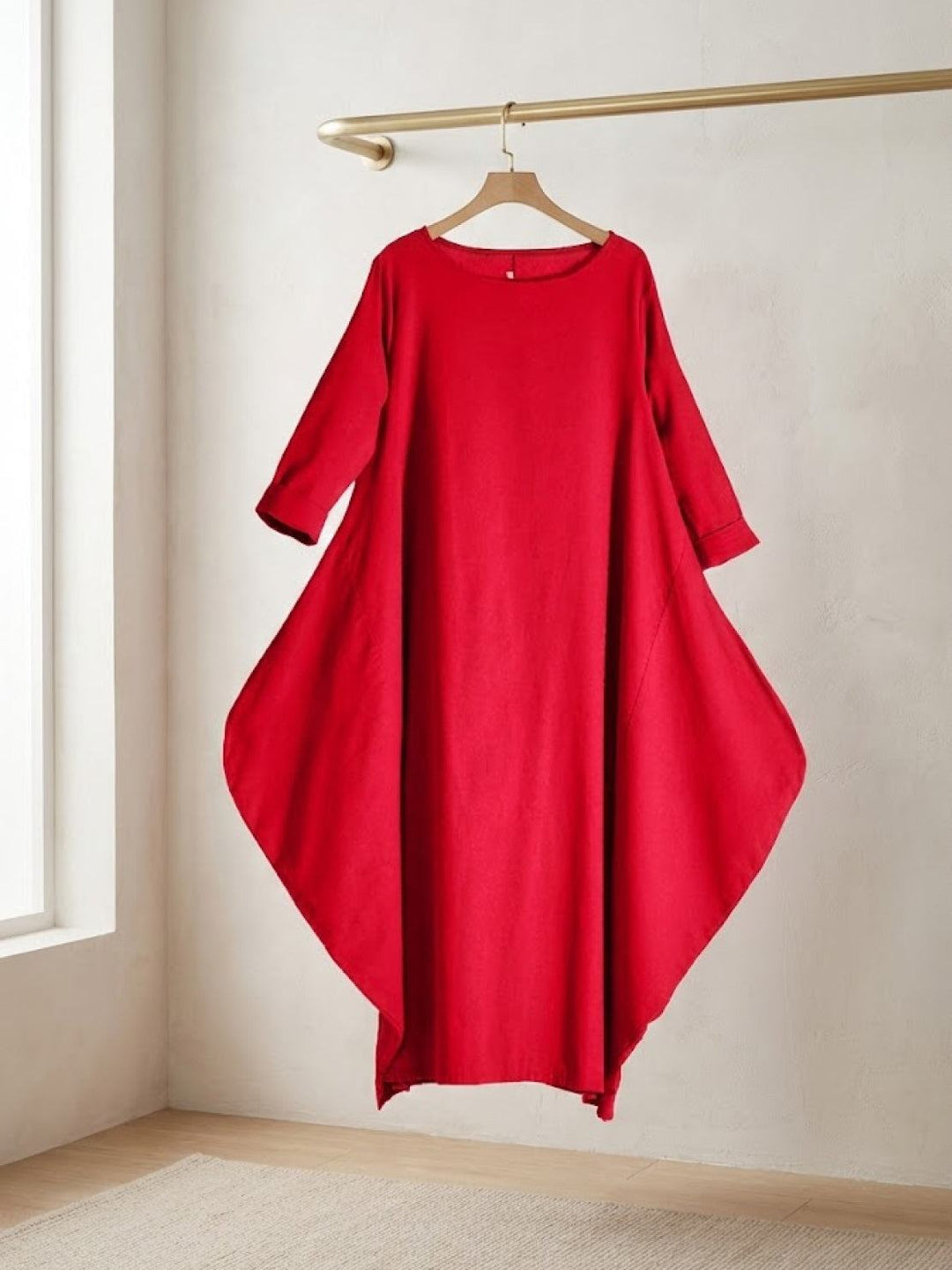 Serena | Dames Oversized Boho Maxi Jurk met 3/4 Mouwen