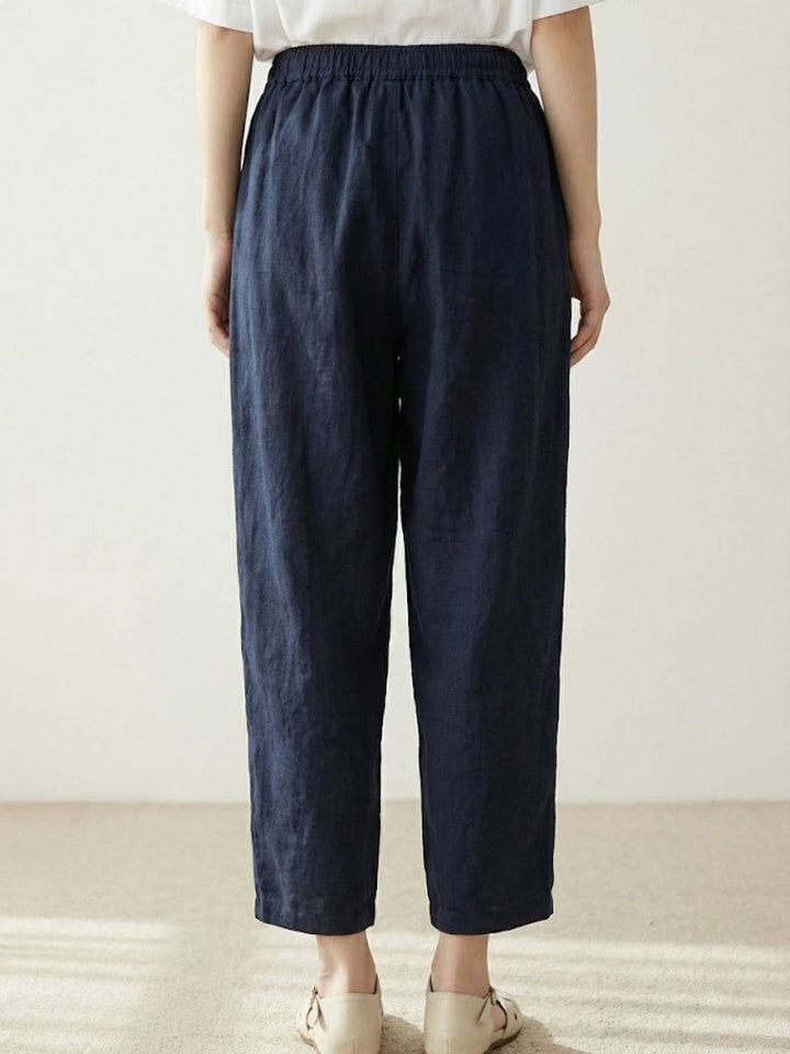 Harper | Dames Casual Touwsluiting Rechte Pantalon