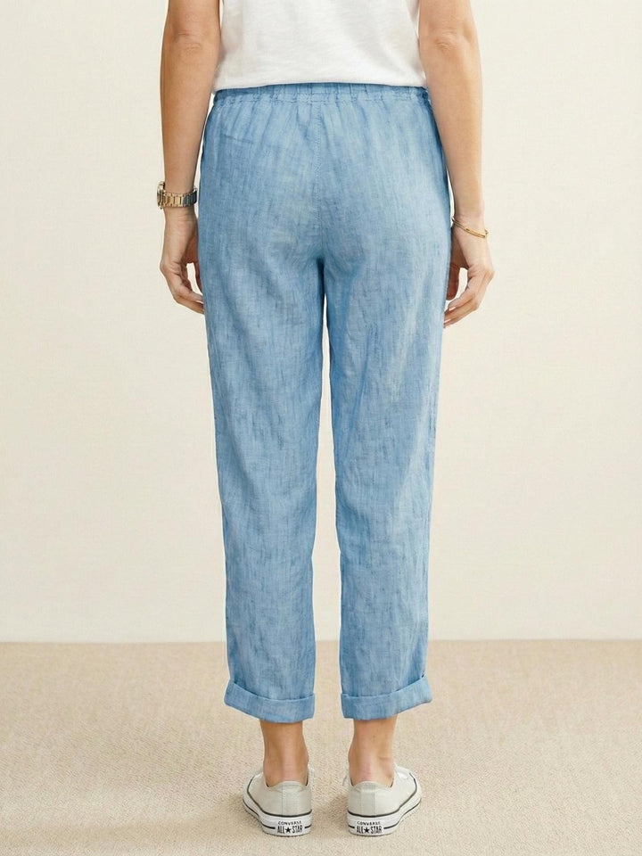 Harper | Dames Casual Touwsluiting Rechte Pantalon