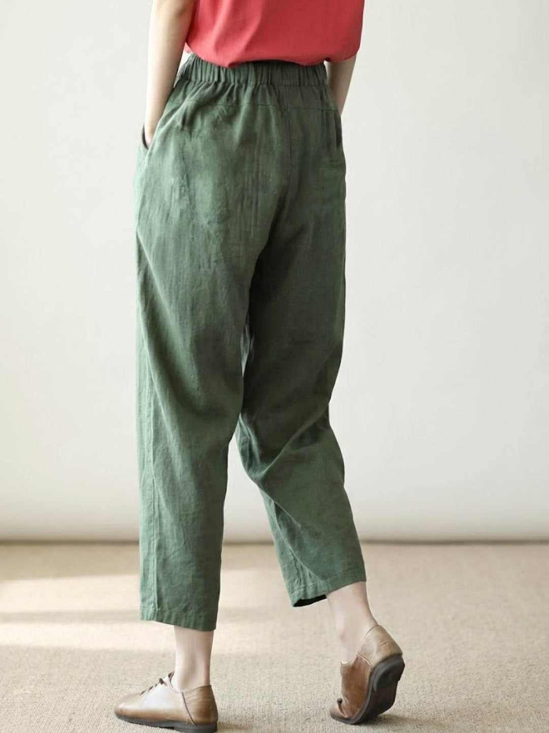 Harper | Dames Casual Touwsluiting Rechte Pantalon