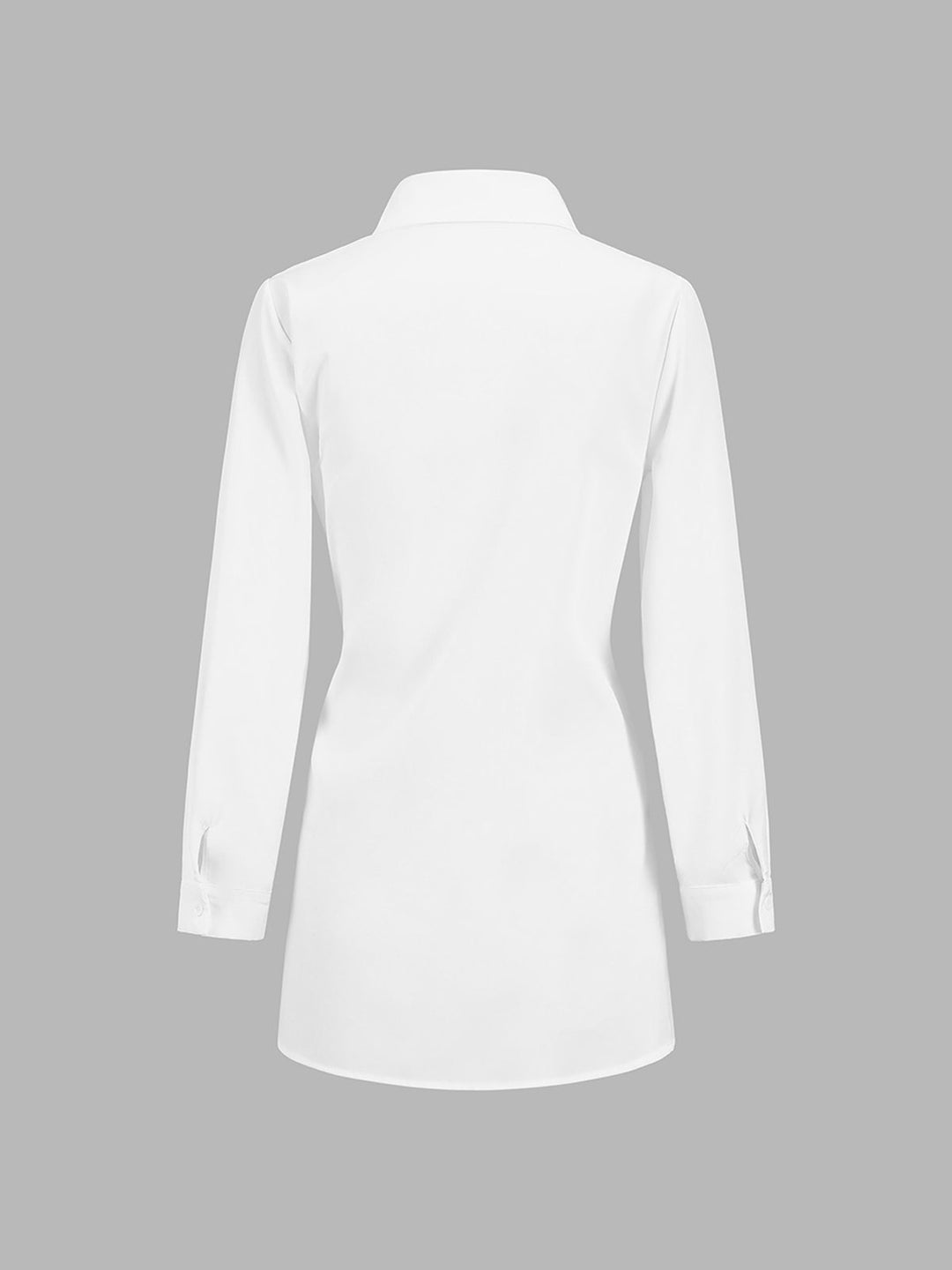 Monroe | Dames Blouse met Strik Taille en Knopen Lange Mouwen