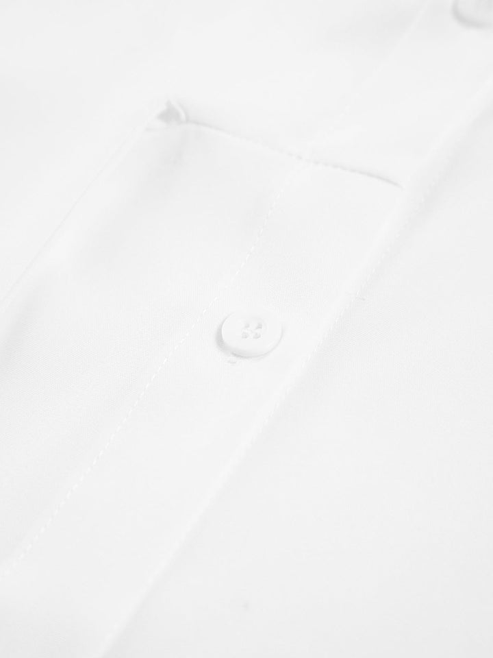 Monroe | Dames Blouse met Strik Taille en Knopen Lange Mouwen