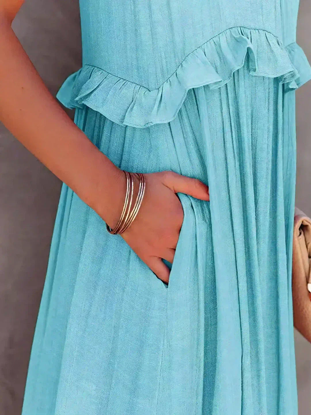 Courtney™ | Elegante Mouwloze Jurk met Ruffles