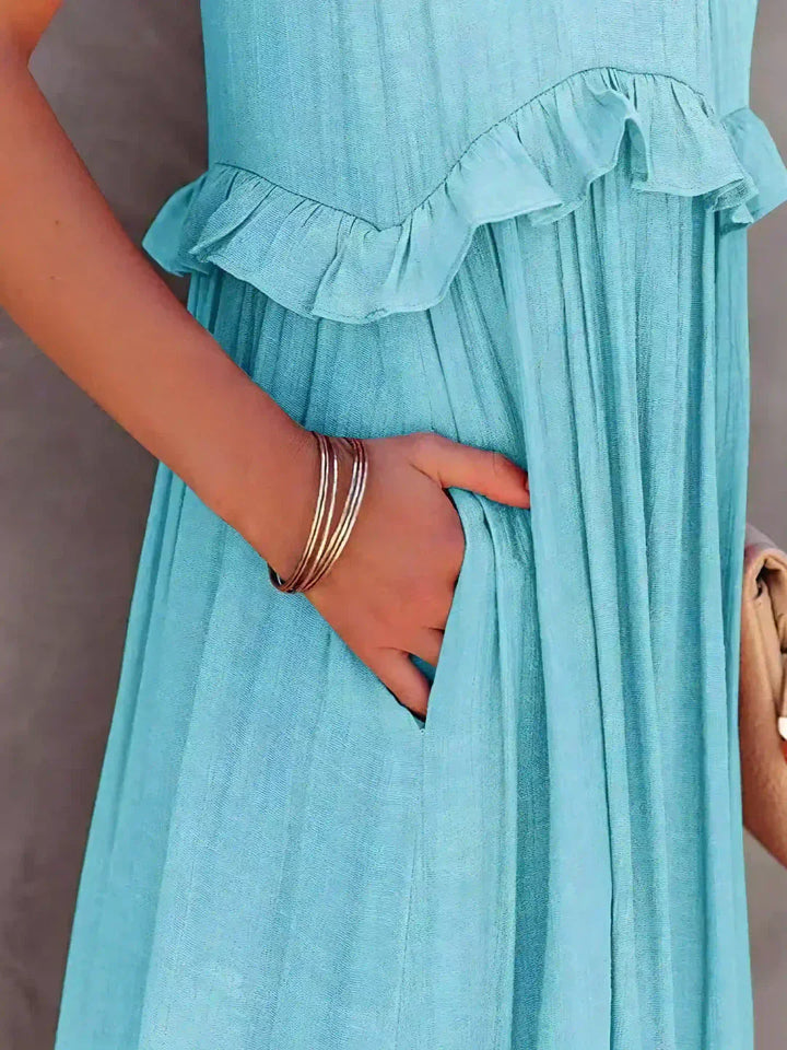 Courtney™ | Elegante Mouwloze Jurk met Ruffles