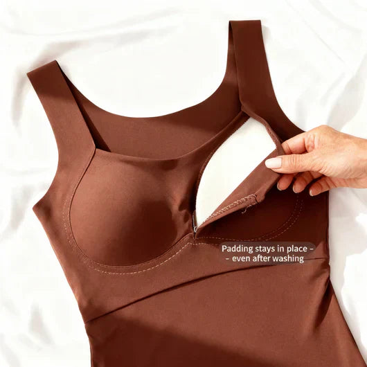 Calista | Dames Tanktop met Vierkante Hals en Ingebouwde Beha