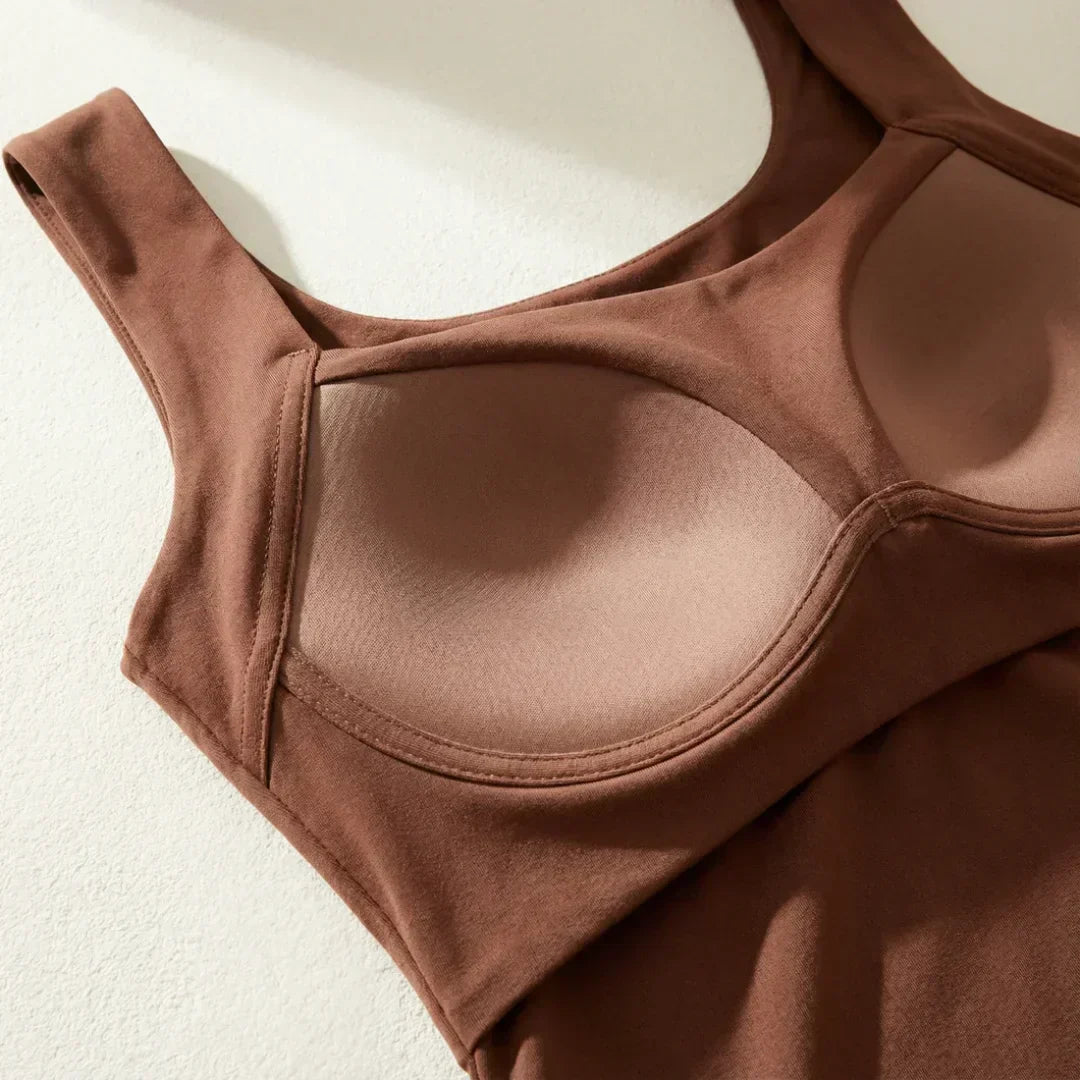 Calista | Dames Tanktop met Vierkante Hals en Ingebouwde Beha