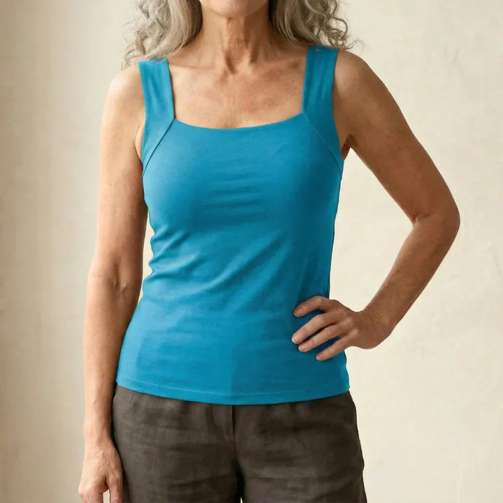 Calista | Dames Tanktop met Vierkante Hals en Ingebouwde Beha
