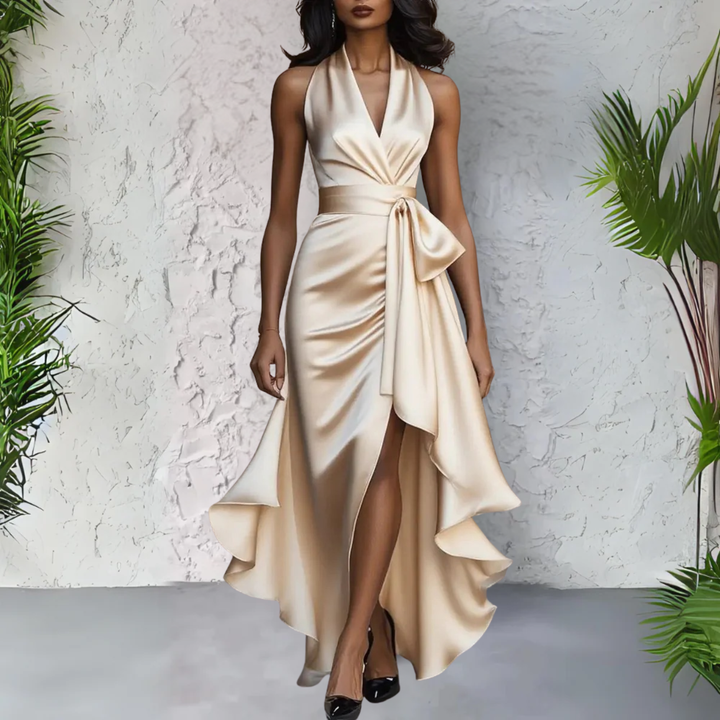 Calliope | Dames Halter Neck Maxi Jurk